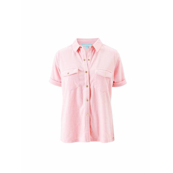 NEW MELISSA ODABASH women's tori shirt in rose
